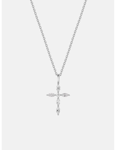 Marquise Cut Moissanite Cross Necklace basket pas cher