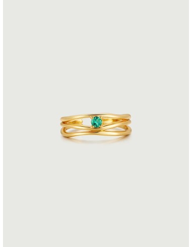 Emerald Triple Stacking Ring d'Europe débarque