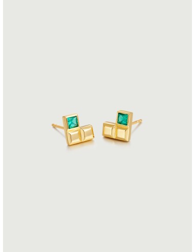 Sqaure Heart Stud Earrings soldes