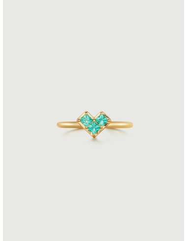 Princess Cut Emerald Heart Ring les muscles