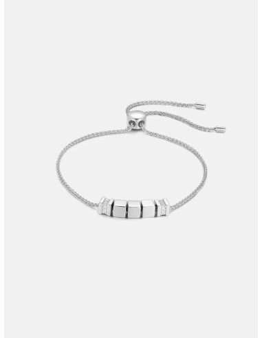 Silver Dice Engravable Friendship Bracelet l'achat 