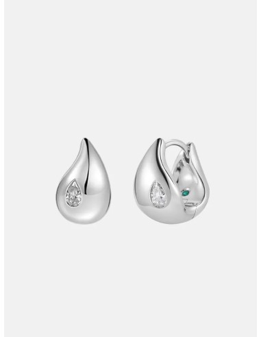 Moissanite Teardrop Silver Hoop Earrings prix pour 