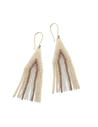 Chevron Earring - Cream 2 - 3 jours ouvrés.