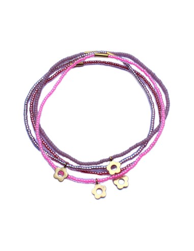 Garden Bracelets / set 4 - Rose pas cher