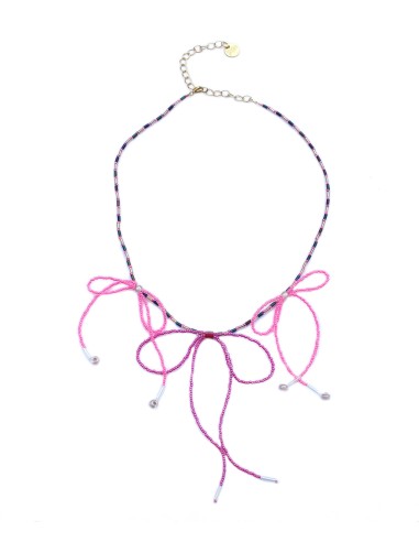 Grande Bow Necklace / Pink prix pour 