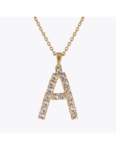 Letter Necklace A / Crystal de votre