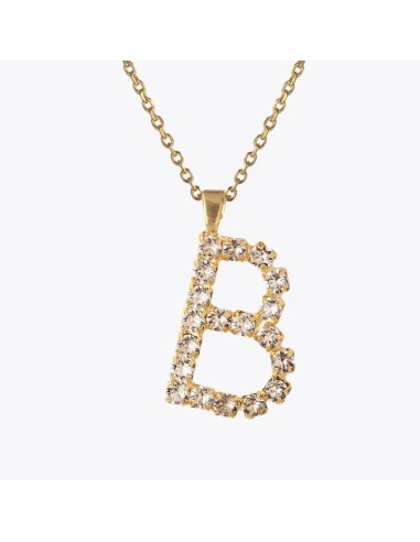 Letter Necklace B / Crystal pas cher chine