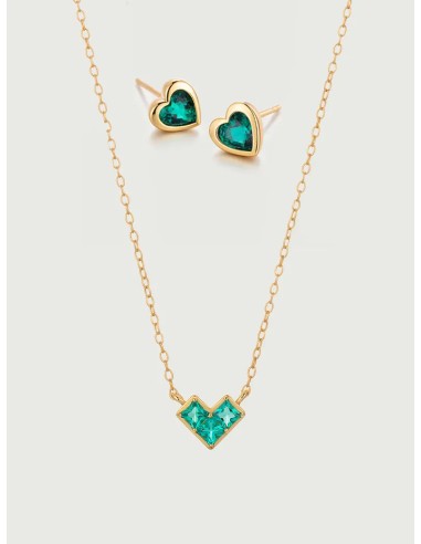 Heart Necklace & Earrings Set Le MVP de beaucoup