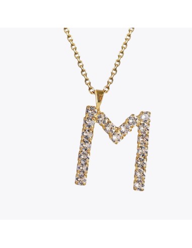 Letter Necklace M / Crystal france