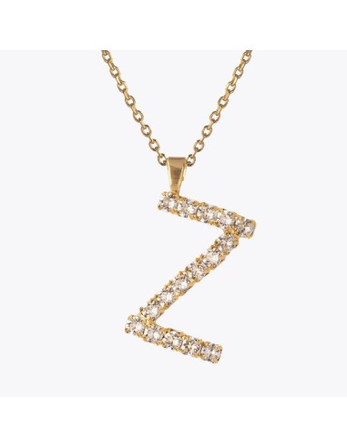 Letter Necklace Z / Crystal en ligne des produits 