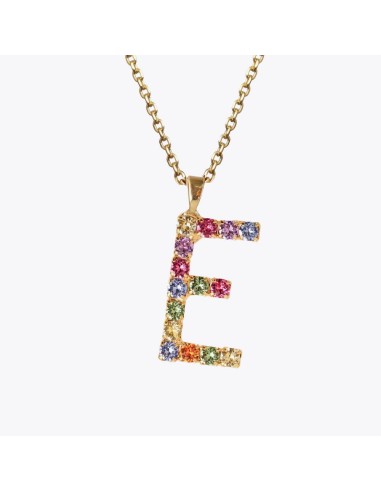 Letter Necklace E / Rainbow Combo Vous souhaitez 