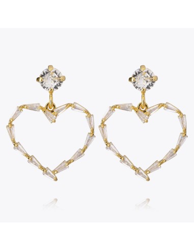 Baguette Heart Earring / Crystal destockage