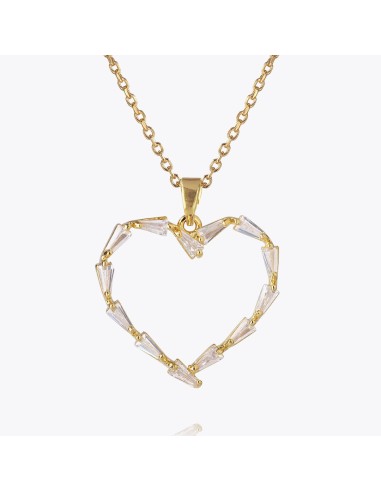 Baguette Heart Necklace / Crystal Amélioration de cerveau avec