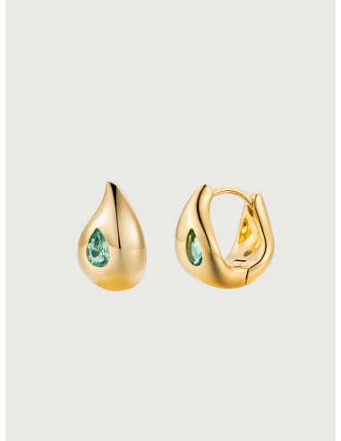 OBY Emerald Teardrop Hoop Earrings Amélioration de cerveau avec