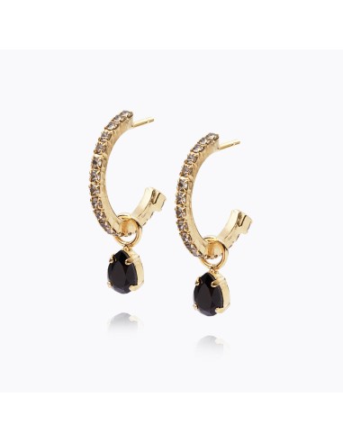 Tracy Loop Earrings / Jet en stock