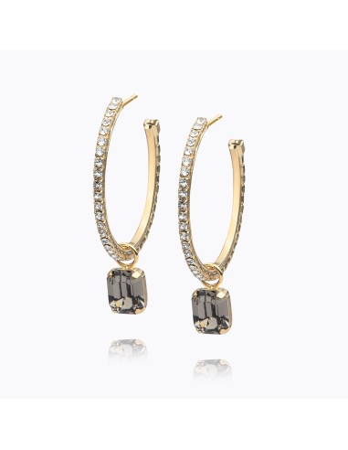 Lydia Loop Earrings / Black Diamond pas cher chine