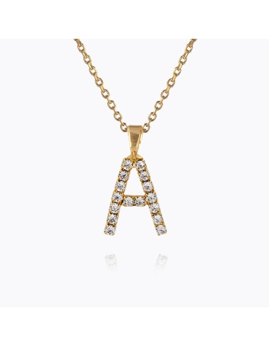 Mini Letter Necklace A / Crystal en ligne