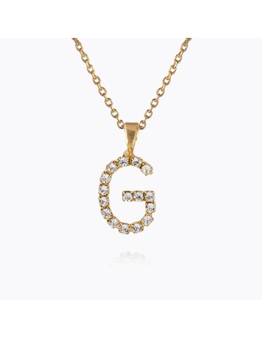 Mini Letter Necklace G / Crystal acheter