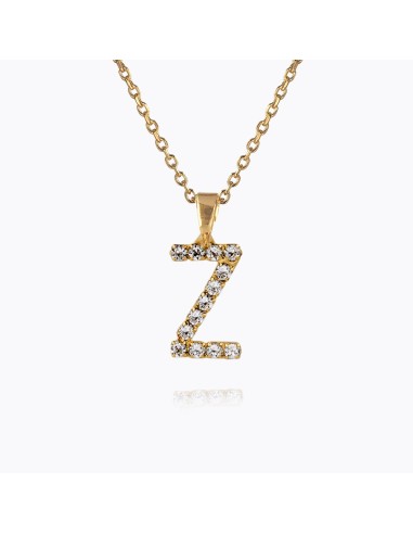 Mini Letter Necklace Z / Crystal pas cher chine