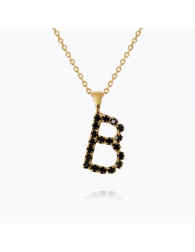 Mini Letter Necklace B / Black acheter