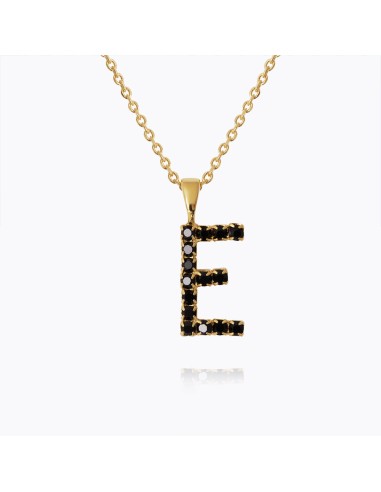 Mini Letter Necklace E / Black acheter