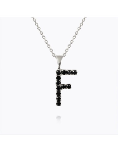 Mini Letter Necklace F / Black 2024