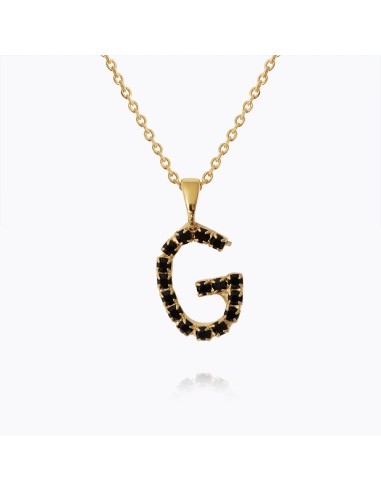 Mini Letter Necklace G / Black sélection de produits