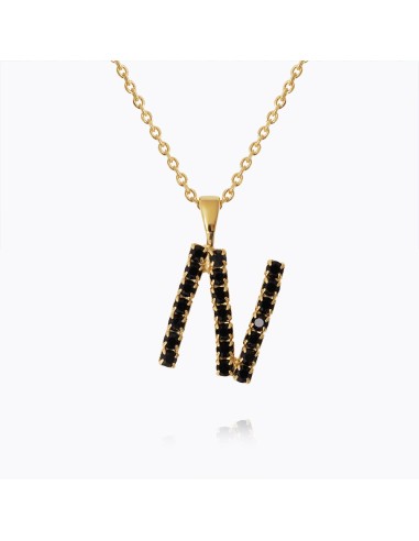 Mini Letter Necklace N / Black 2024