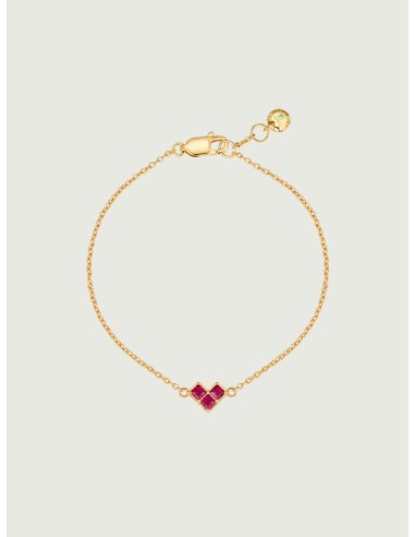 Princess Cut Ruby Heart Bracelet Comparez et commandez 