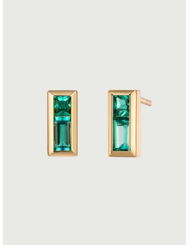 Emerald Bar Stud Earrings les muscles