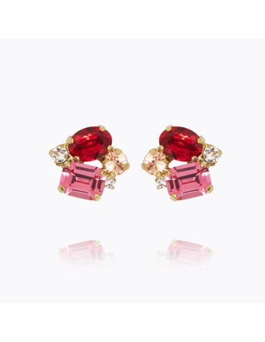 Petite Carolina Earrings / Scarlet Combo Pour