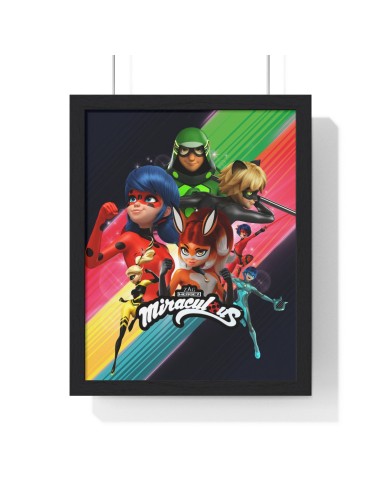 Miraculous Team Premium Framed Vertical Poster en stock