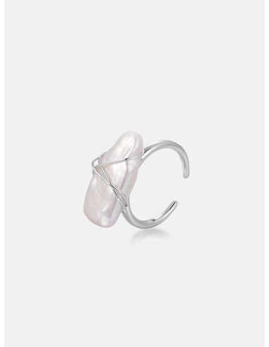 Pearl Wire Silver Ring Amélioration de cerveau avec