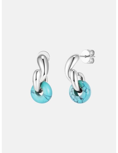 Totem Turquoise Paisley Silver Earrings offre 