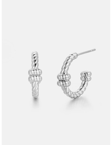 Twist Stud Silver Earrings prix