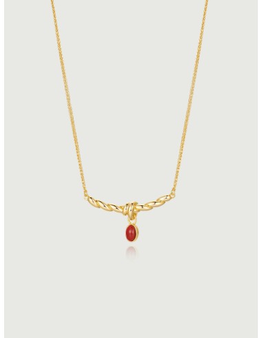 Red Onyx Twist Necklace commande en ligne