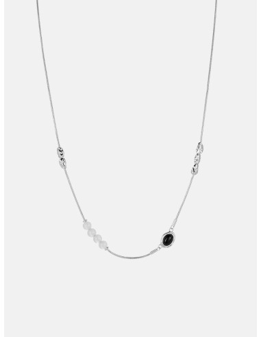 Gemstone Beaded Floating Silver Necklace 50% de réduction en Octobre 2024