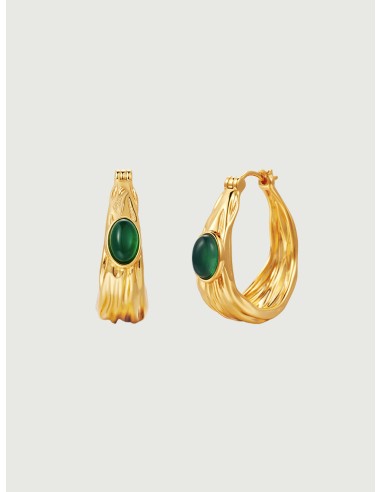 Green Onyx Bold Hoop Earrings ouvre sa boutique