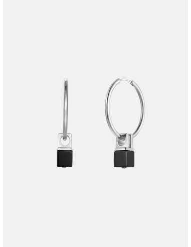 Black Onyx Hoop Earrings de France