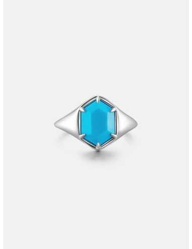 Turquoise Hexagon Signet Ring JUSQU'A -70%! 